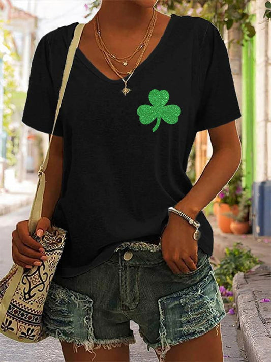 Women's St. Patrick's Day V-Neck T-Shirt