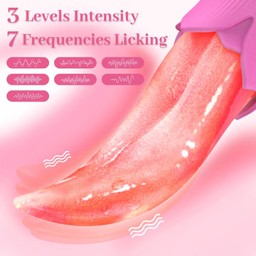 Rose Vibrator for Women Dildo Vibrating Egg Tongue Licking