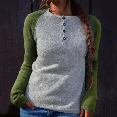 Vintage Crewneck Colorblock Pullover Sweater