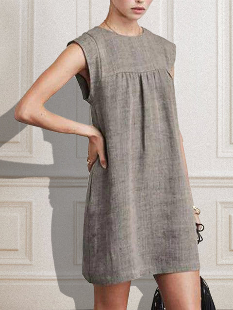 Casual Sleeveless A-Line Mini  Dress