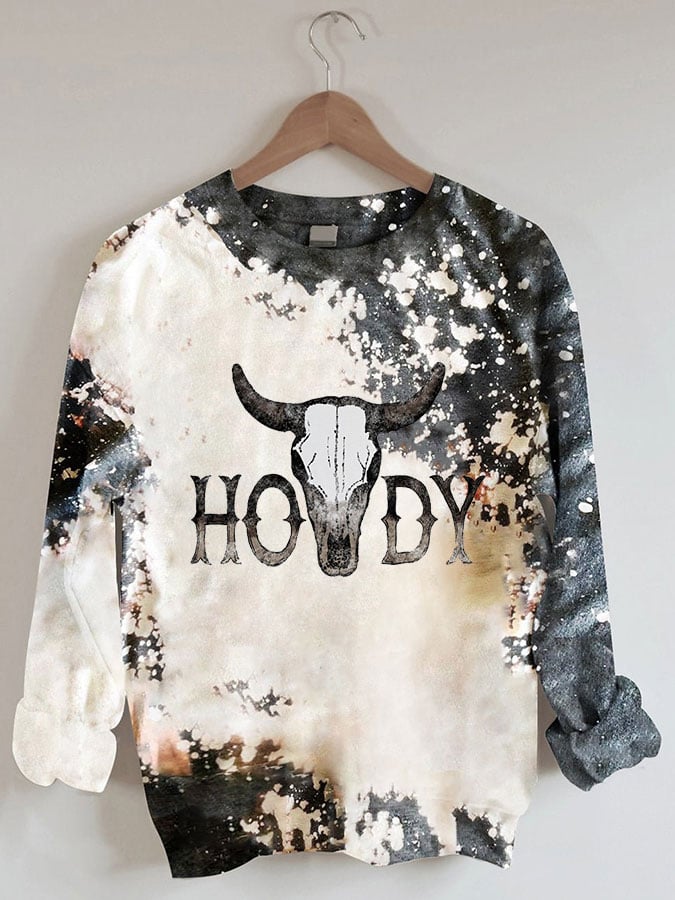 Women's Howdy Tie Dye Print Sweatshirt