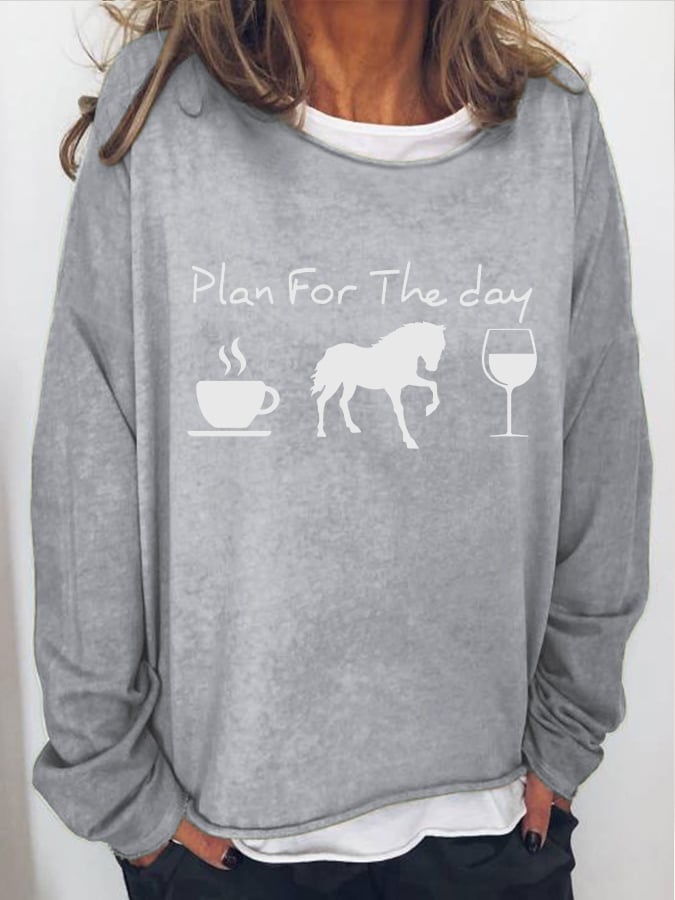 Women's Casual "Plan For The Day" Printed Top