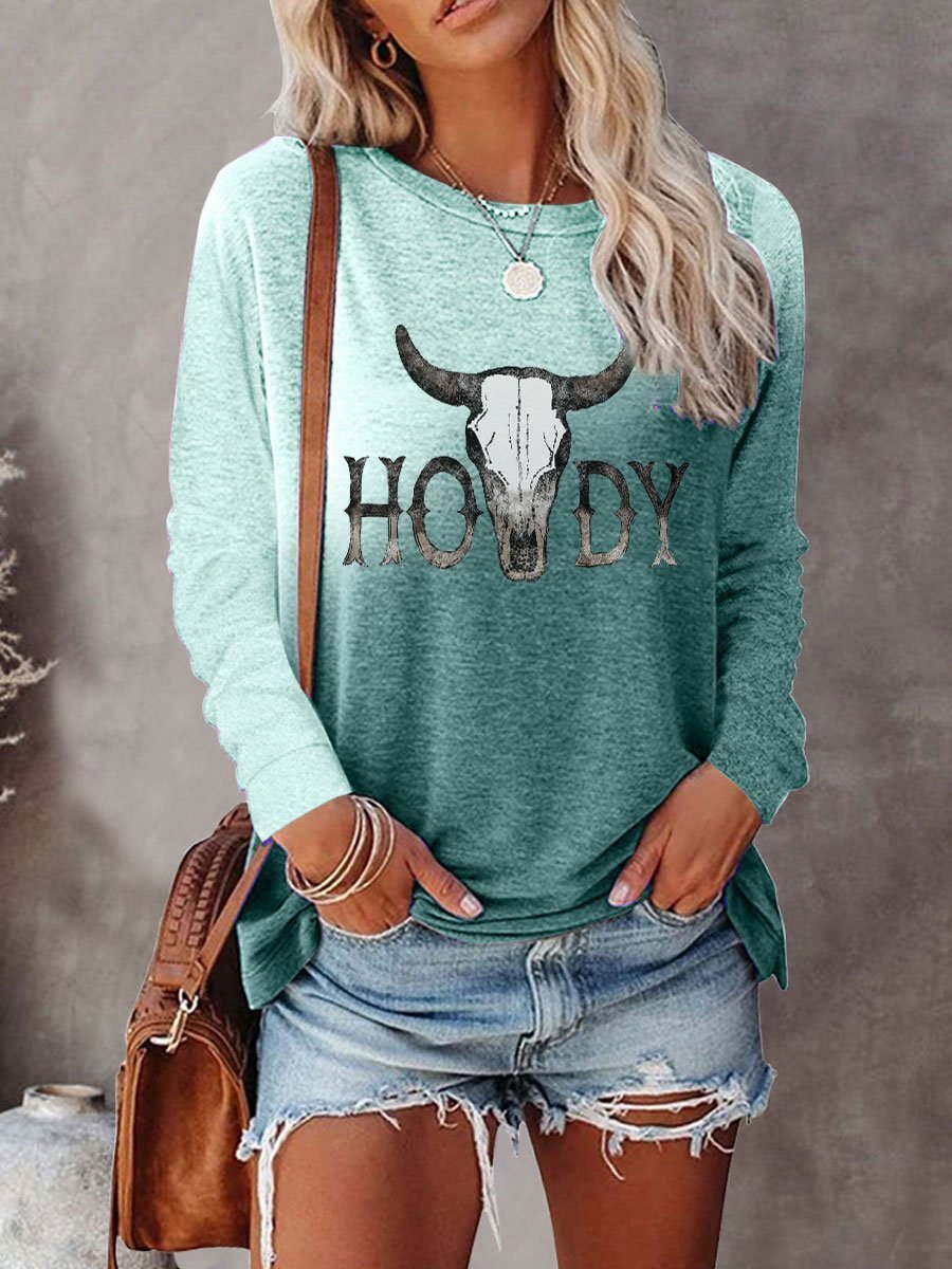 Women's Howdy Print Sweatshirt