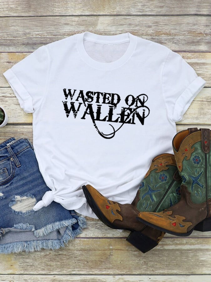 Country Western Print Casual T-Shirt