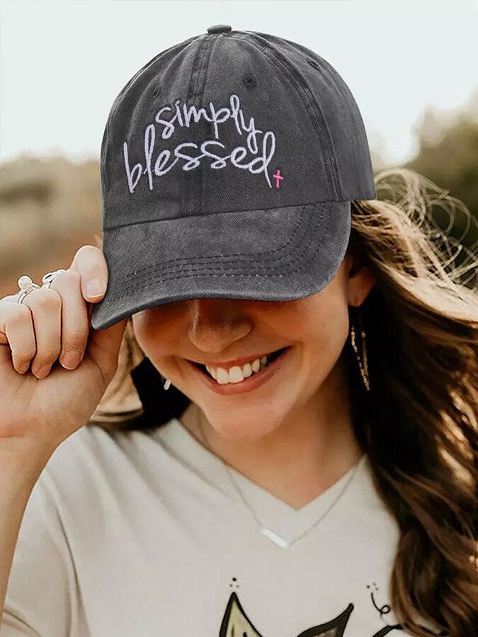 Simply Blessed washed baseball cap