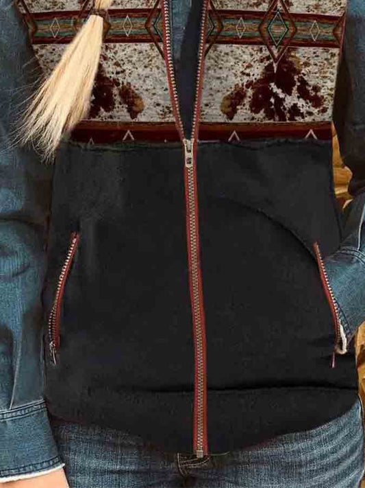 Western Vintage Printed Ladies Vest