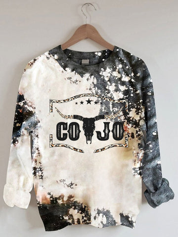 Women's Co Jo Bull Print Casual Sweatshirt