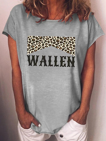 Women's Wallen Leopard Print T-Shirt