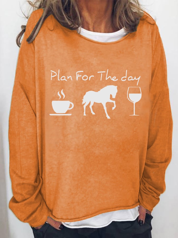 Women's Casual "Plan For The Day" Printed Top